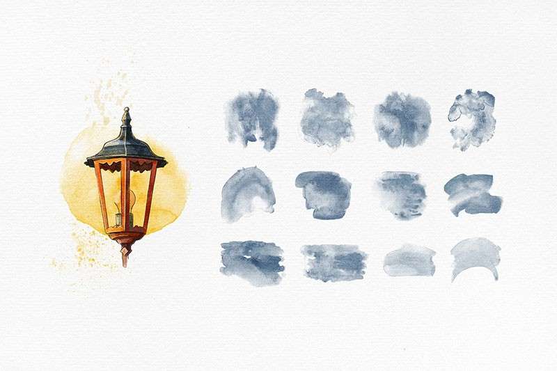 Procreate晕染水彩笔刷套装 笔刷资源 sucaiwan.com