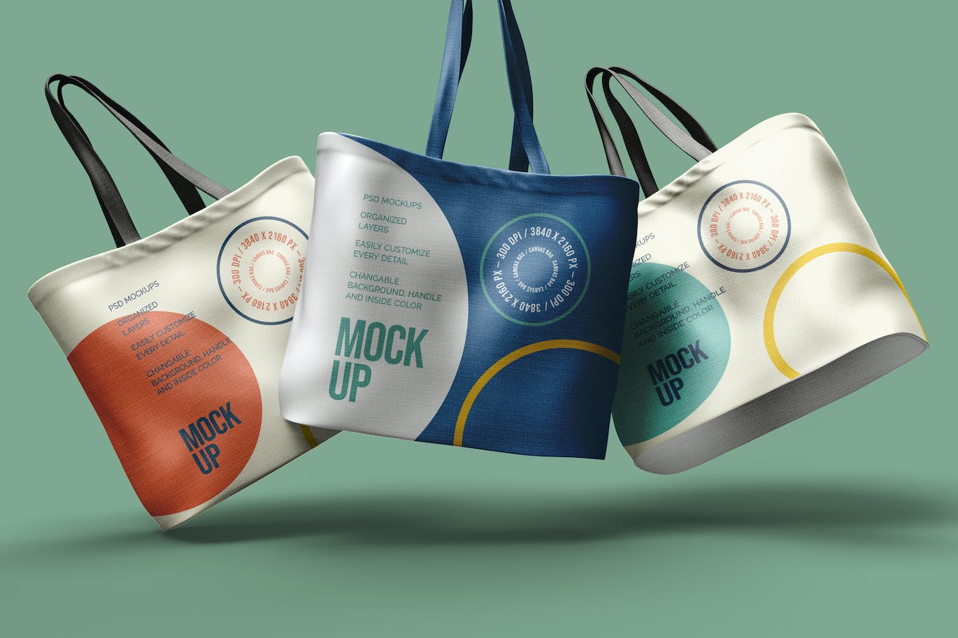 手提包设计效果图样机模板 Tote Bag Mockup 样机素材 sucaiwan.com