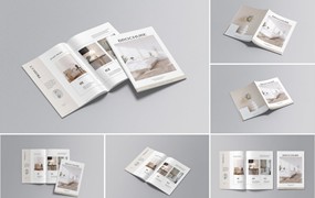A4宣传册目录设计样机 A4 Brochure Catalog Mockup