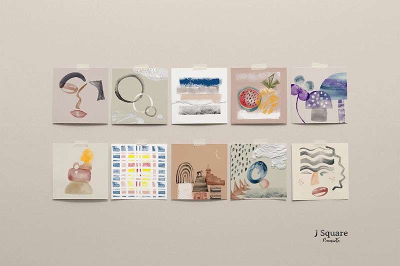 Photoshop抽象水彩艺术画笔套装 笔刷资源 sucaiwan.com