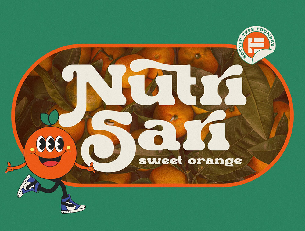 复古风厚实显示字体 设计素材 sucaiwan.com