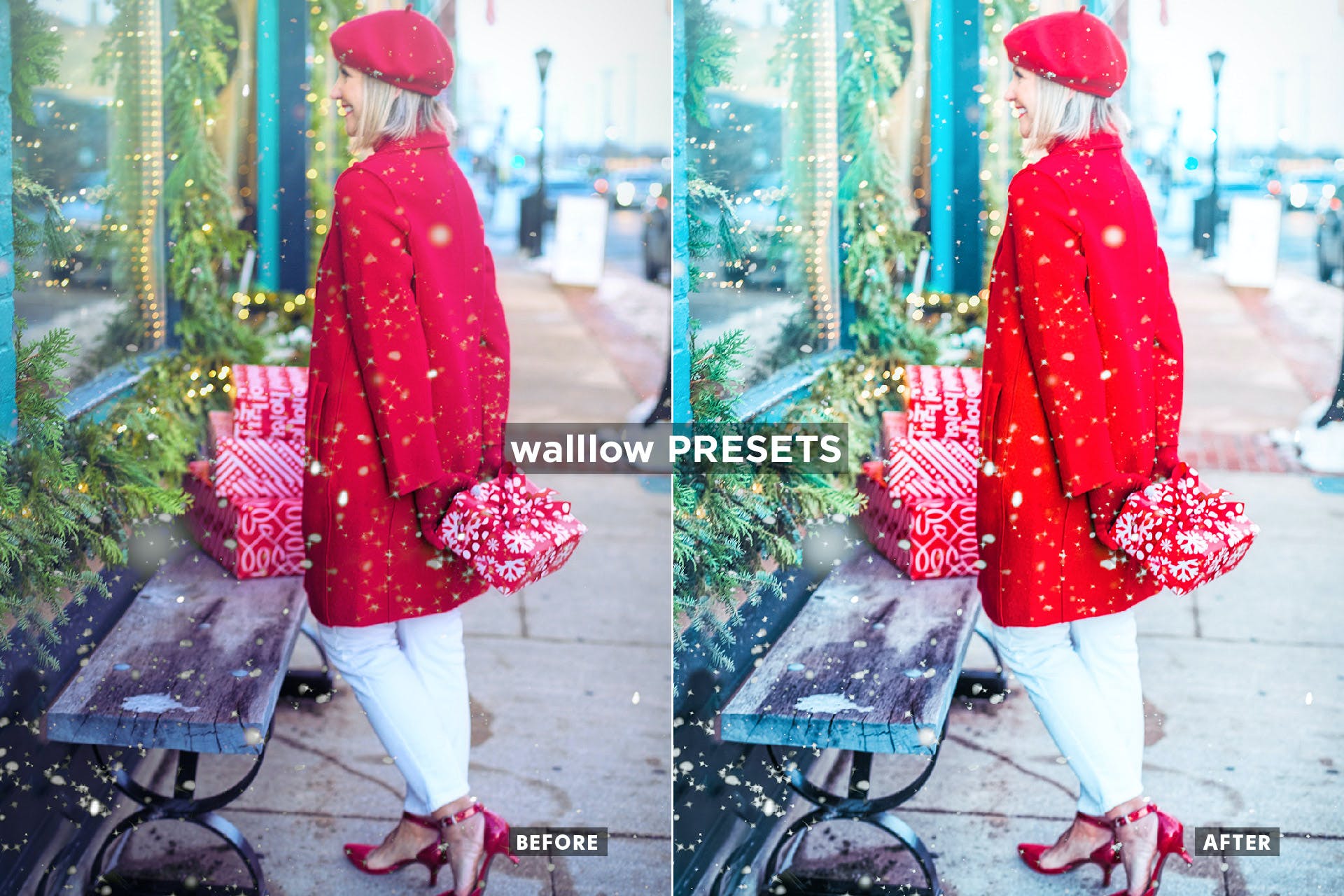 10个明亮的圣诞照片滤镜LR预设模板 10 Bright Christmas Desktop & Mobile presets 插件预设 sucaiwan.com