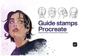 多视角人像辅助线Procreate笔刷