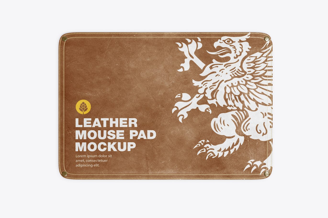 皮革鼠标垫设计样机 Leather Mouse Pad Mockup 样机素材 sucaiwan.com