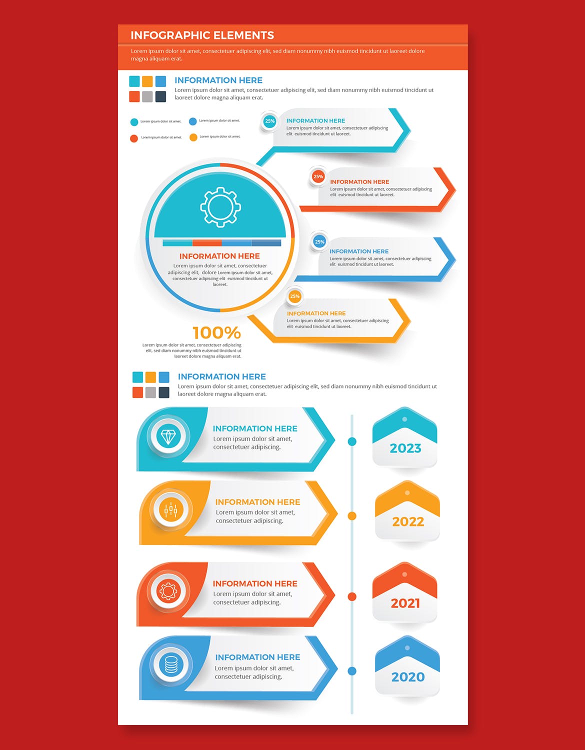 流程步骤图表元素设计素材 Infographic Elements 幻灯图表 sucaiwan.com