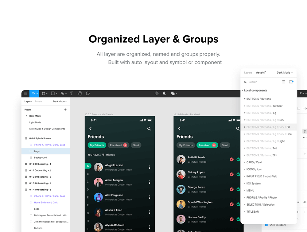 学生社交网络和在线课堂移动应用程序UI套件 APP UI sucaiwan.com