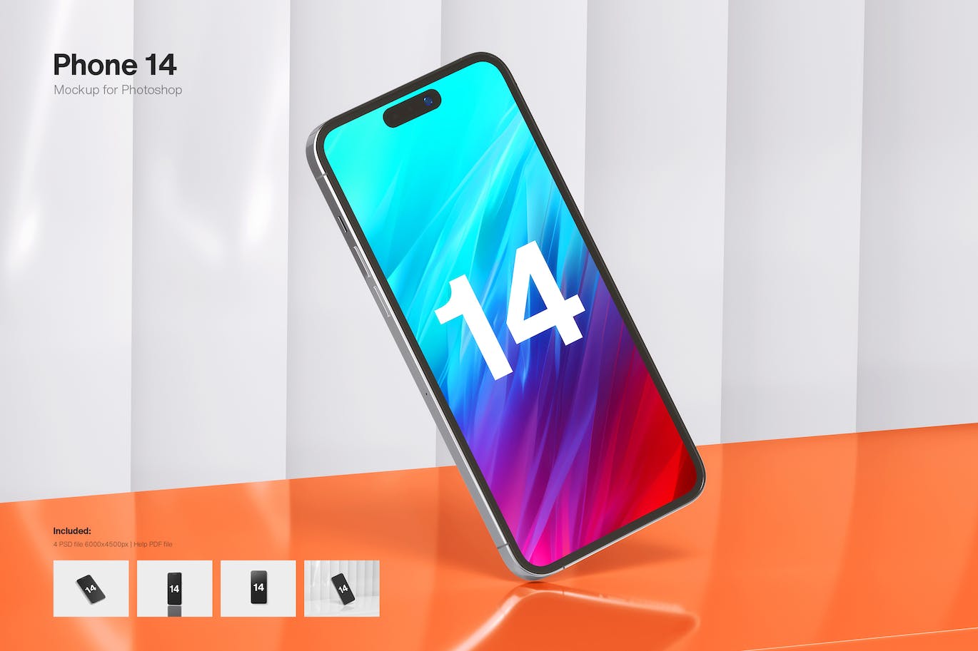 逼真的iPhone14手机样机 iPhone 14 Mockup 样机素材 sucaiwan.com