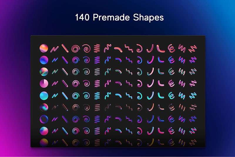 3D流体立体渐变效果PS笔刷套装,附视频教程 笔刷资源 第4张-素材湾丨精选海外优质设计素材资源 3D流体立体渐变效果PS笔刷套装,附视频教程 笔刷资源 sucaiwan.com