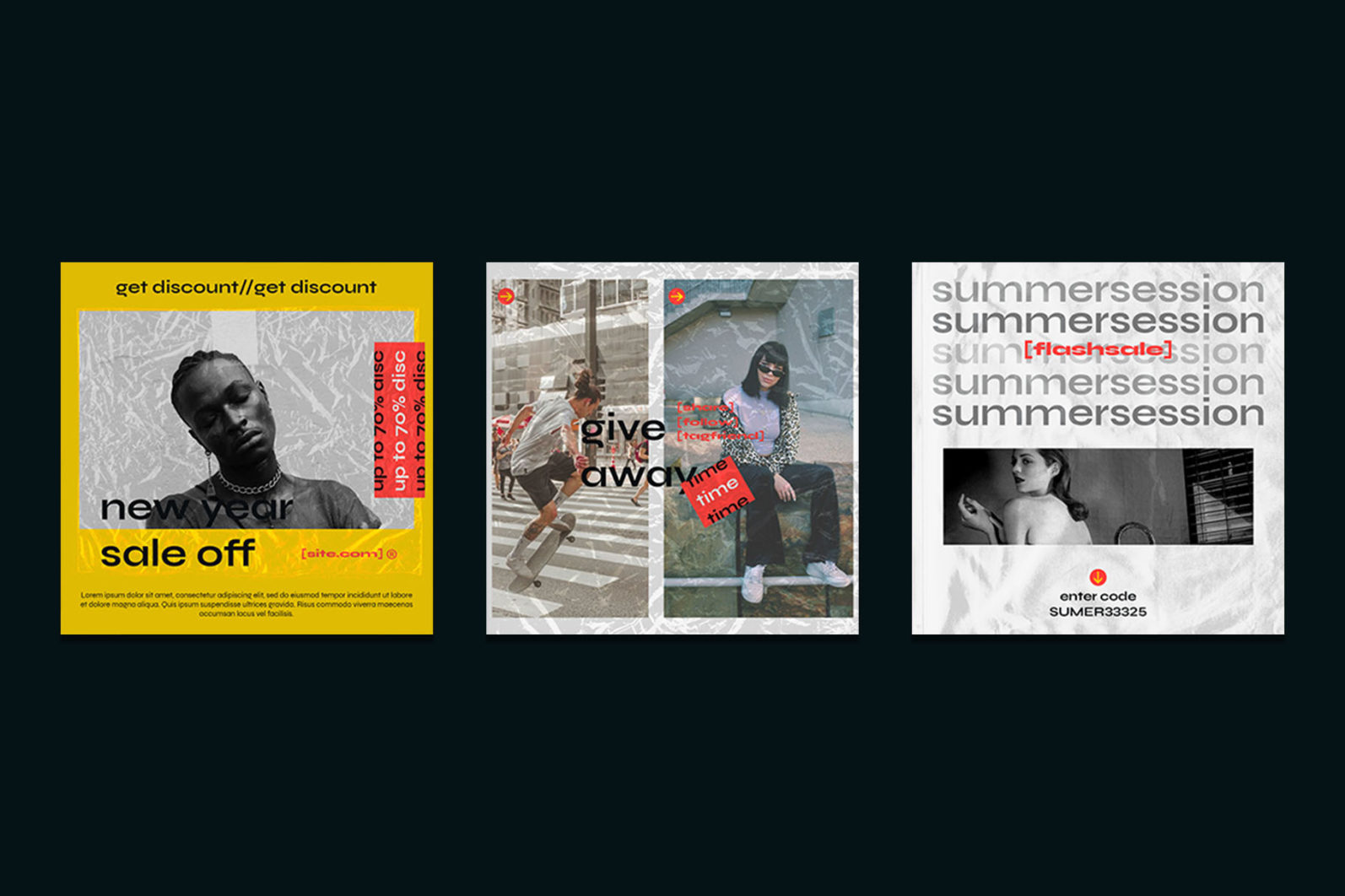 复古时尚广告竖屏社交媒体instagram模板PSD海报样机 样机素材 sucaiwan.com