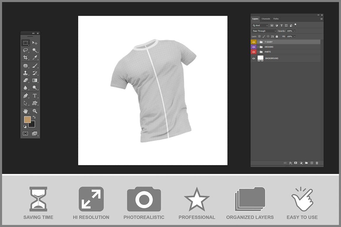 圆领T恤服装效果图样机 T-Shirt Mockup 样机素材 sucaiwan.com