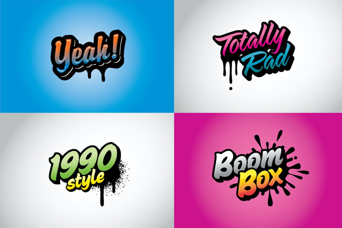 时髦彩色3D图形矢量样式 Funk! 3D Graphic Styles 图片素材 sucaiwan.com