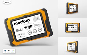 监测设备平板电脑样机模板 Diagnostic Tablet Mockup