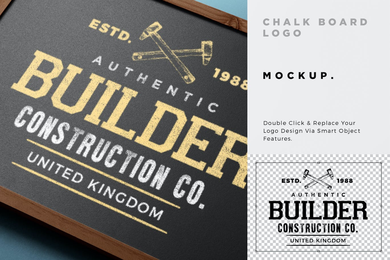 粉笔黑板标志Logo样机 Chalk Board Logo Mockup 样机素材 sucaiwan.com