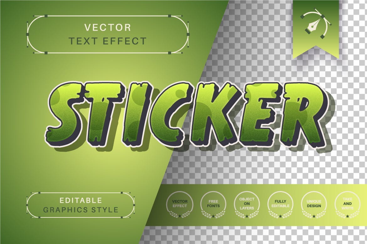 恐怖纹理字体样式矢量文本效果 Horror Texture – Editable Text Effect, Font Style 插件预设 sucaiwan.com