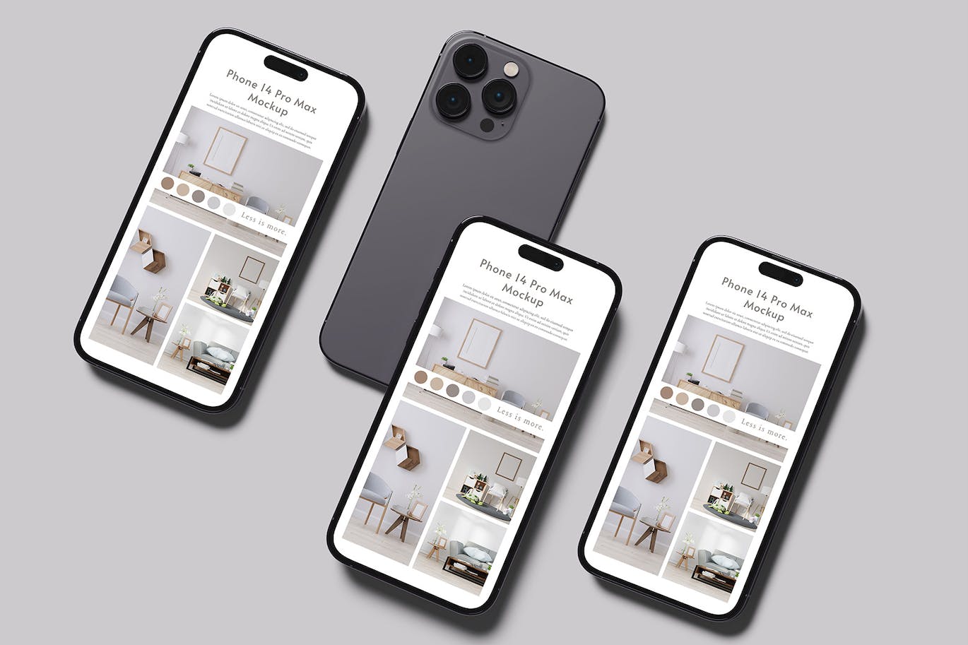 智能手机iPhone14 Pro Max样机 Smartphone 14 Pro Max Mockup 样机素材 sucaiwan.com