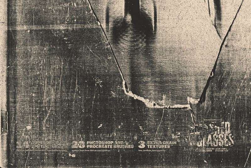 玻璃破碎效果PS和Procreate笔刷套装 笔刷资源 sucaiwan.com