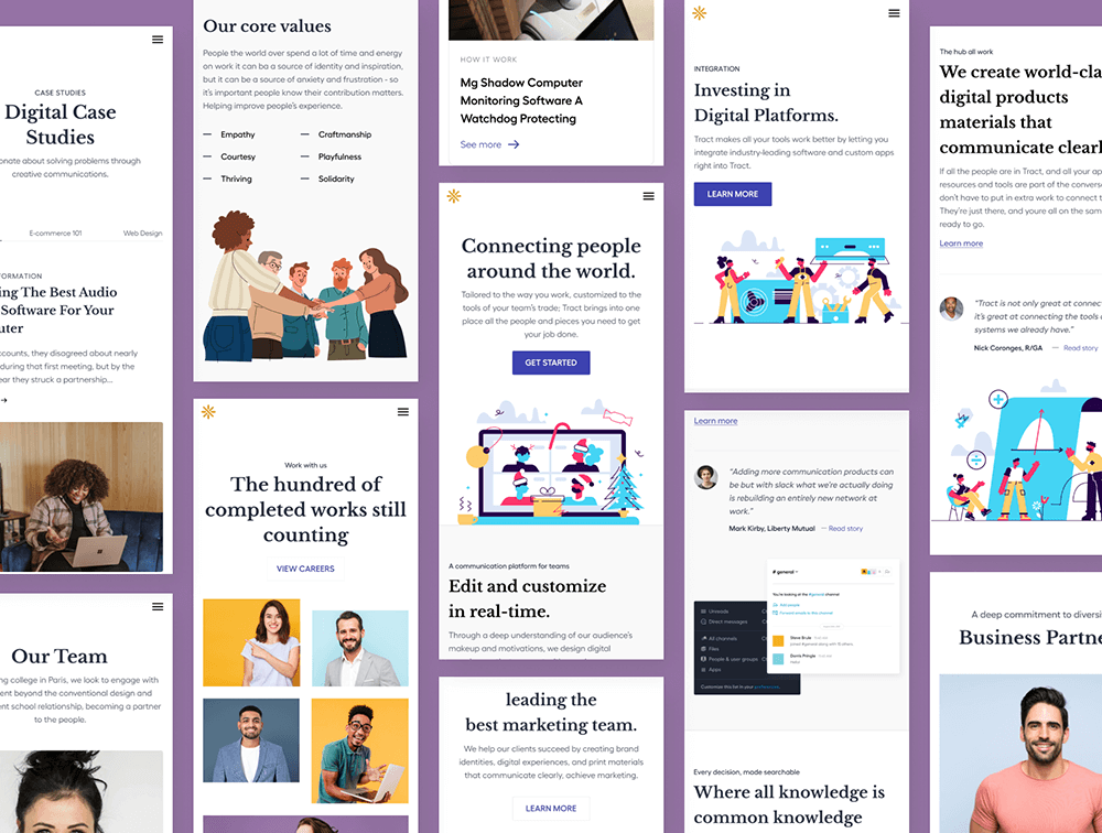 社交和企业领域网站UI模板 APP UI sucaiwan.com