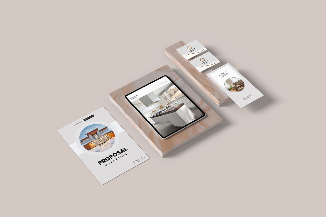 办公必备文具和品牌样机 Stationery & Branding Mockup 样机素材 sucaiwan.com