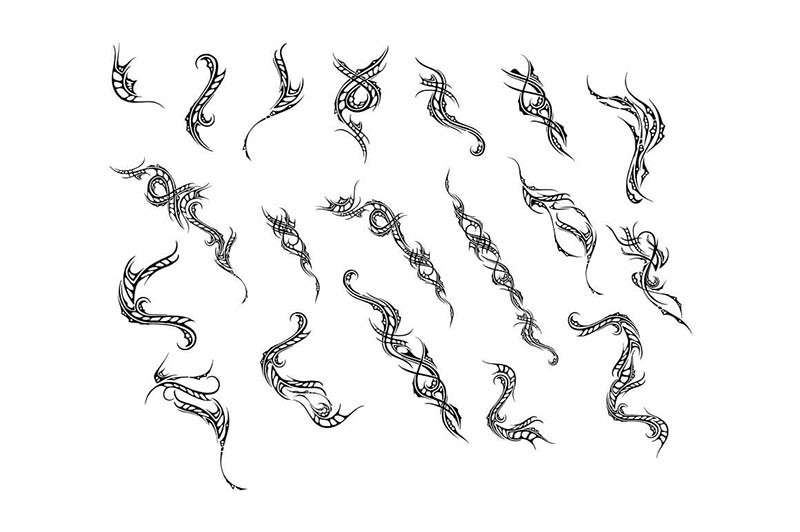 350+纹身刺青图案笔刷套装 笔刷资源 第9张-素材湾丨精选海外优质设计素材资源 350+纹身刺青图案笔刷套装 笔刷资源 sucaiwan.com