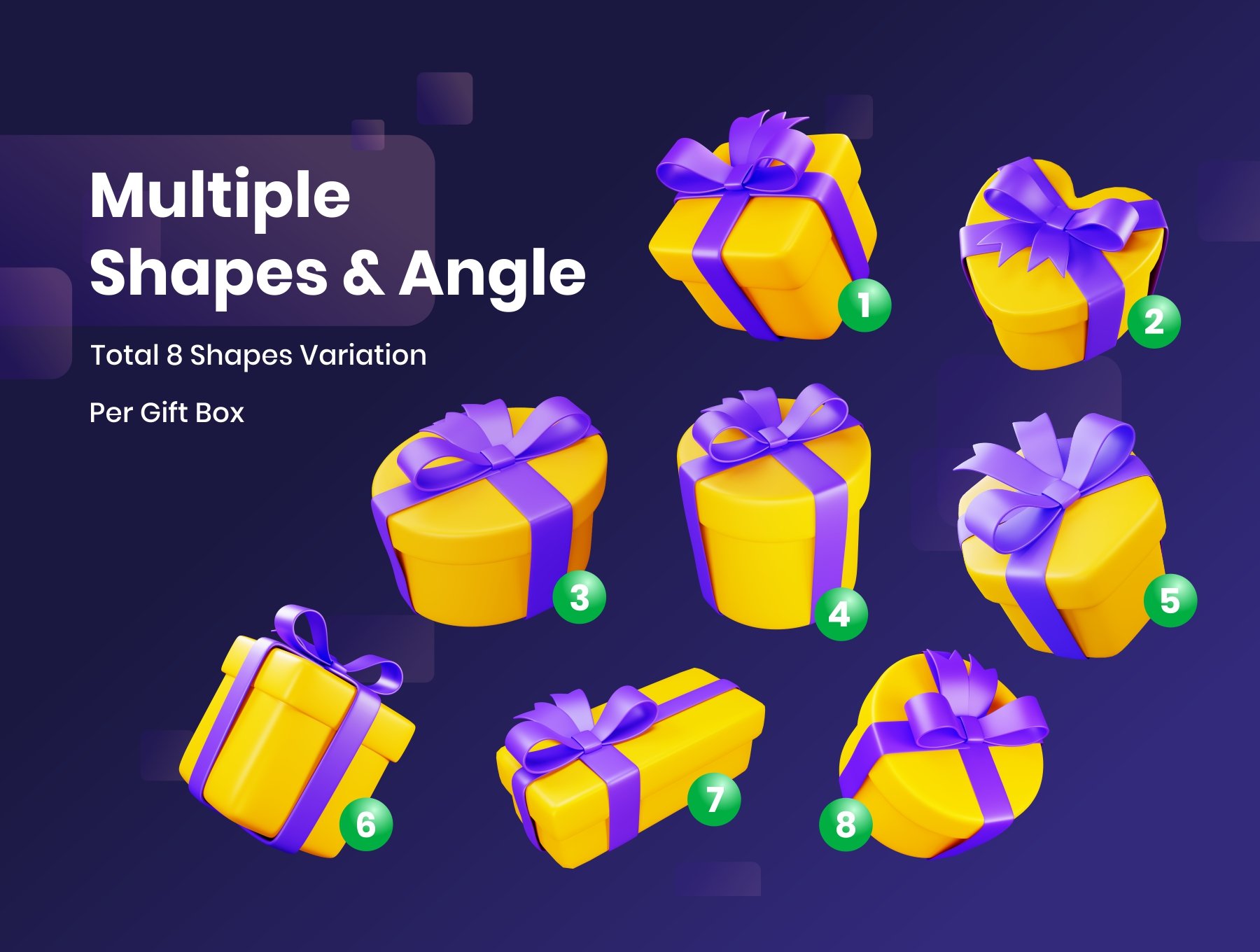 高质量三维渲染高级礼品盒礼物盒子3D插画素材集 Gift Boxes – 3D Illustration 图标素材 第4张-素材湾丨精选海外优质设计素材资源 高质量三维渲染高级礼品盒礼物盒子3D插画素材集 Gift Boxes – 3D Illustration 图标素材 sucaiwan.com