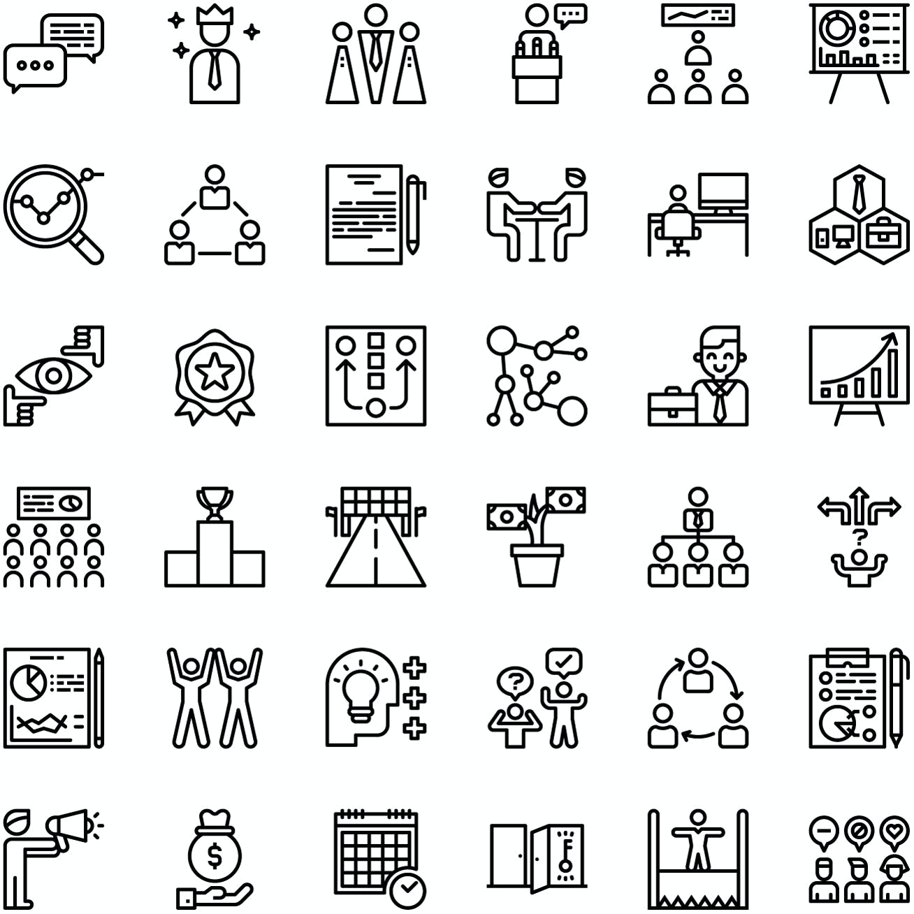 商业发展业务图标集 Business Icon Pack 图标素材 sucaiwan.com