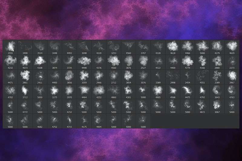 高清粉尘雾状图案Photoshop笔刷 笔刷资源 sucaiwan.com