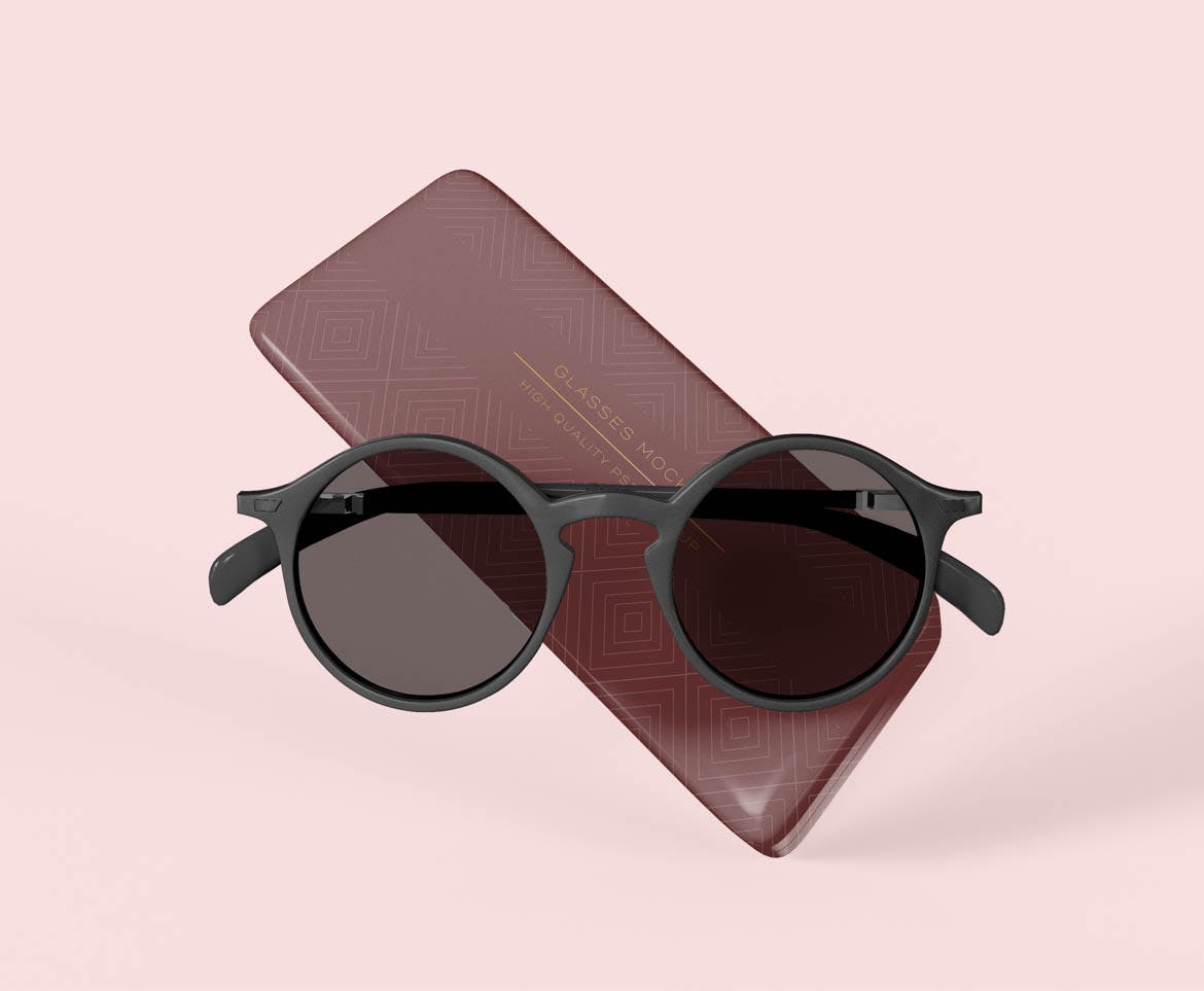 太阳镜眼镜品牌包装设计样机 Sunglasses Mockup 样机素材 sucaiwan.com