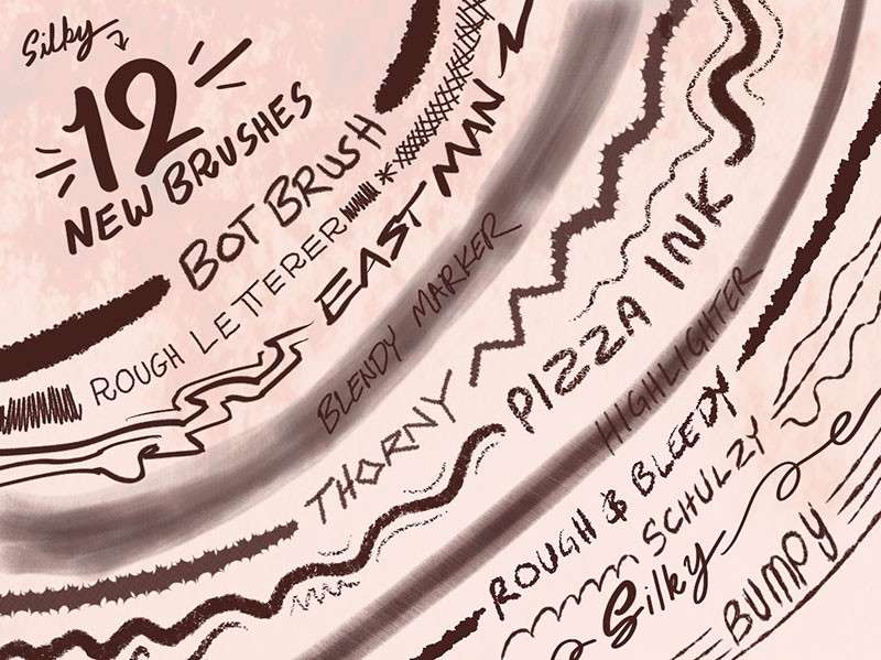 26个Procreate漫画勾线笔刷 笔刷资源 sucaiwan.com