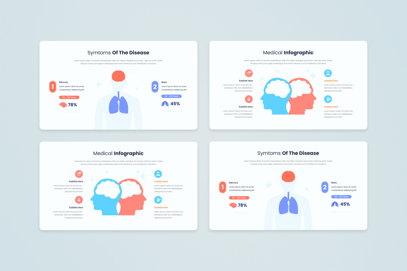 医疗信息图形插画图表素材 Medical Infographics Assets Illustrators 幻灯图表 sucaiwan.com