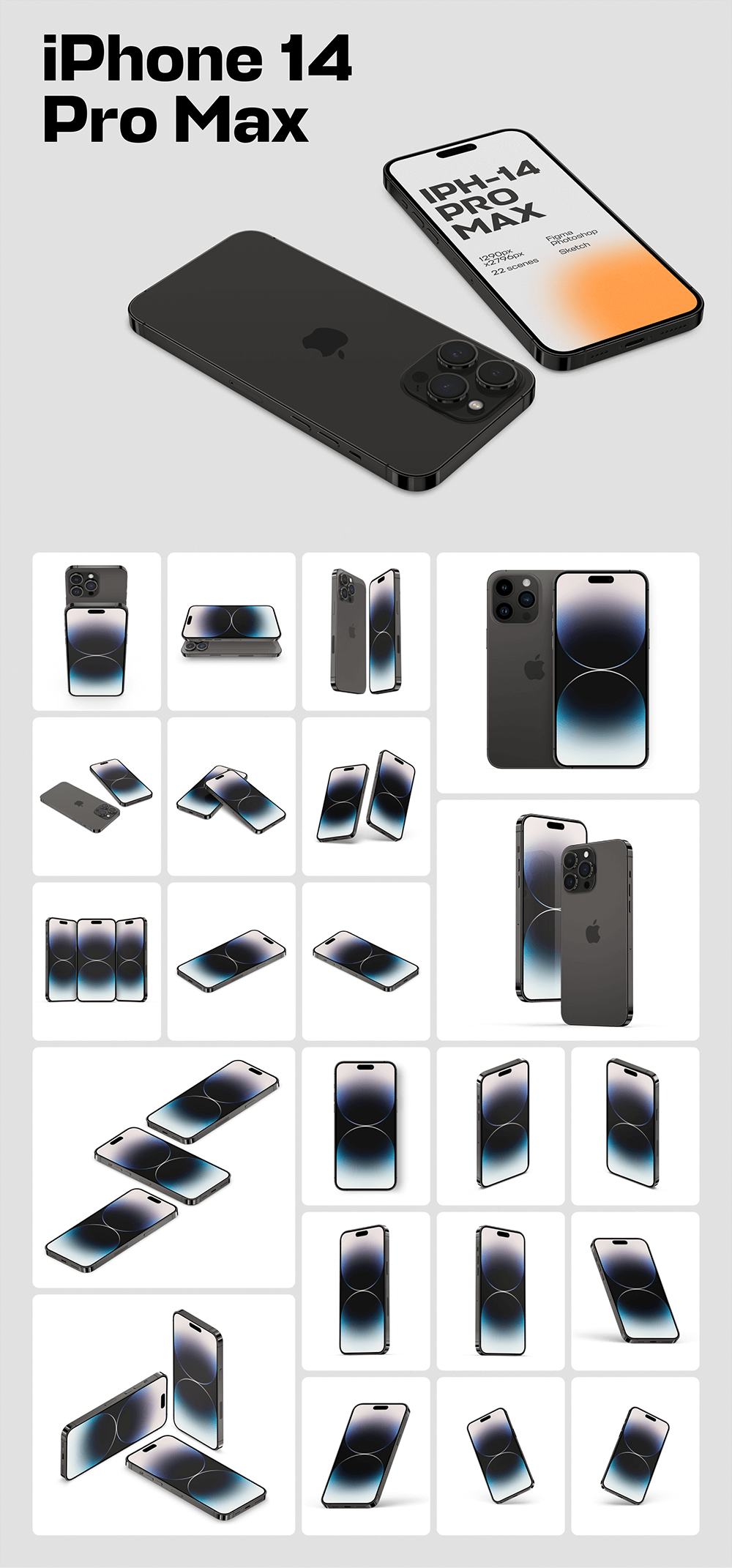 iPhone 14 Pro Max手机样机 样机素材 sucaiwan.com