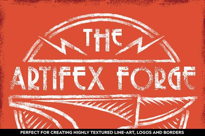 复古的印刷滚筒墨水纹理AI笔刷 笔刷资源 sucaiwan.com