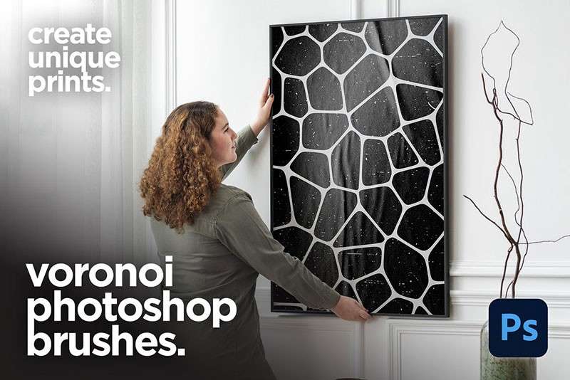 10个多边形网状图案PS笔刷 笔刷资源 sucaiwan.com