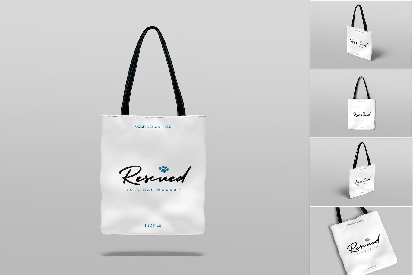 环保手提袋品牌设计样机 Tote Bag Mockup 样机素材 sucaiwan.com