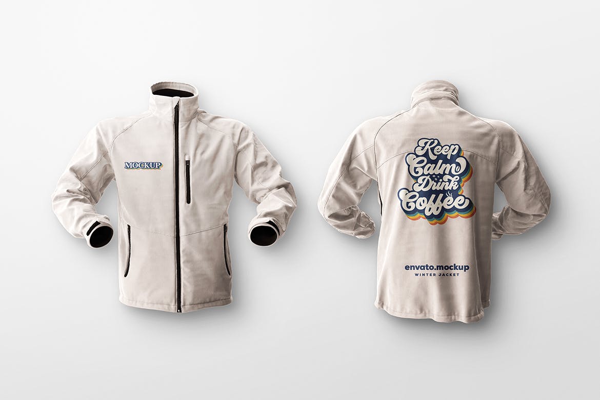 冬季夹克服装设计样机 Winter Jacket Mockup 样机素材 sucaiwan.com
