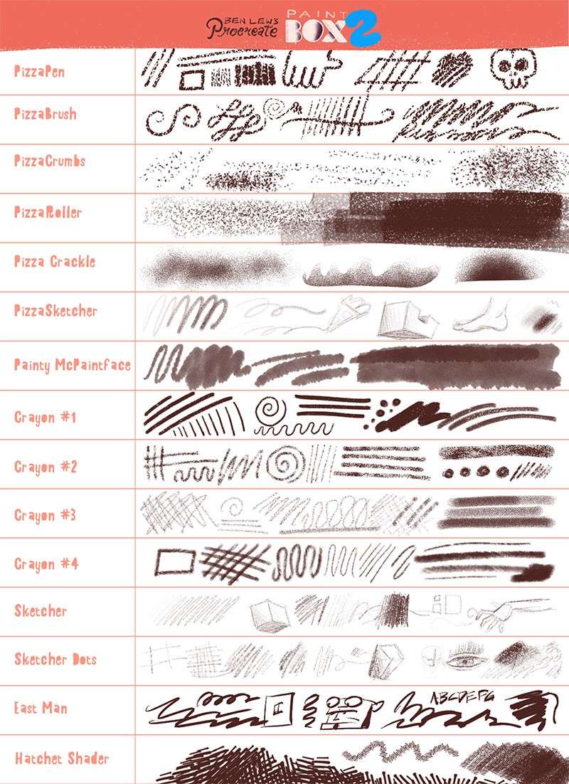 Procreate儿童插画笔刷套装 笔刷资源 sucaiwan.com