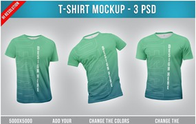 短袖T恤设计样机 T-Shirt Mockup