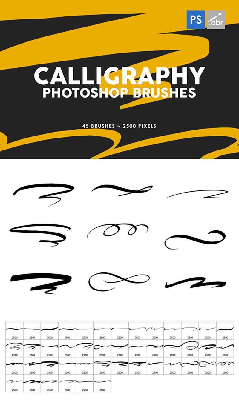 285个下划线和分隔线Photoshop笔刷 笔刷资源 sucaiwan.com