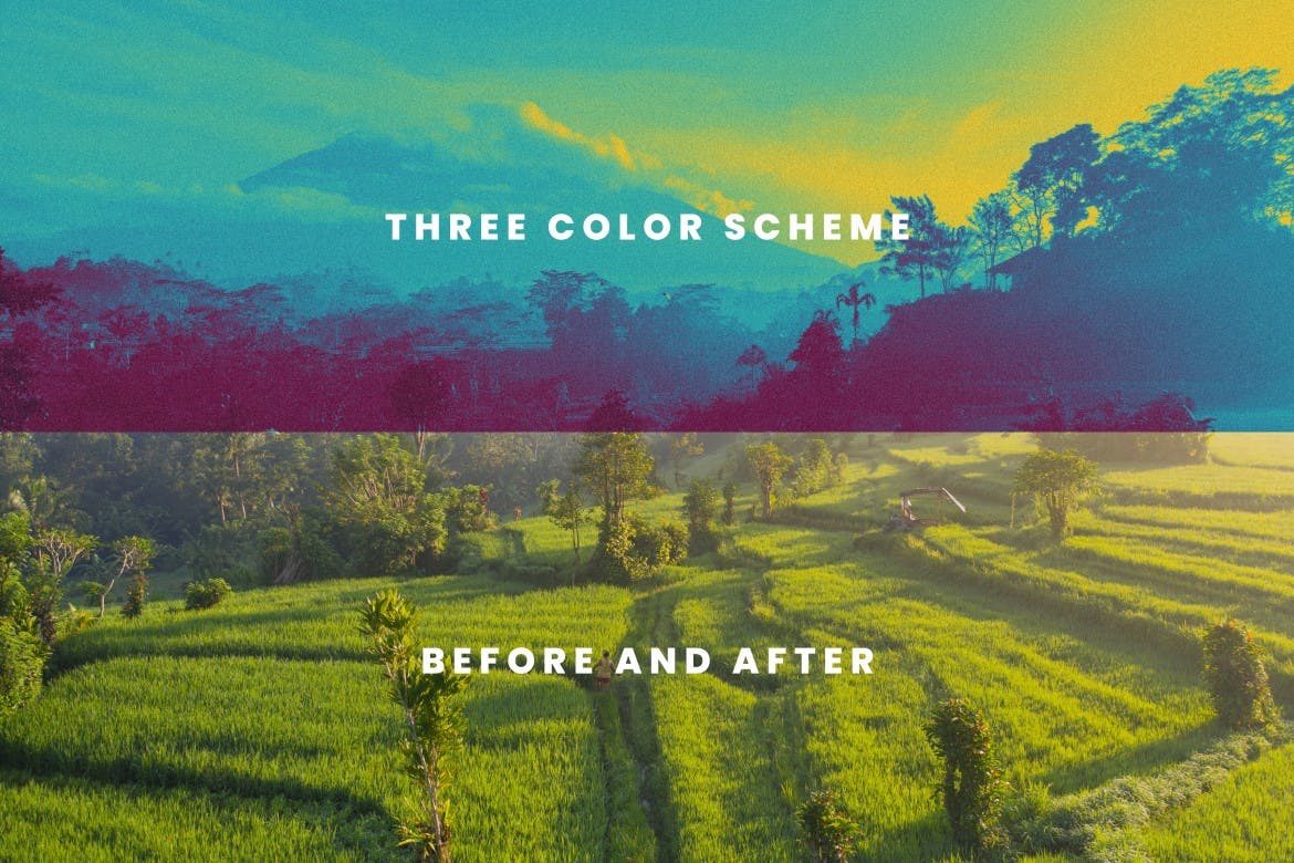 日落色调照片特效PS图层样式 Sunset Tone Photo Effect 样机素材 sucaiwan.com