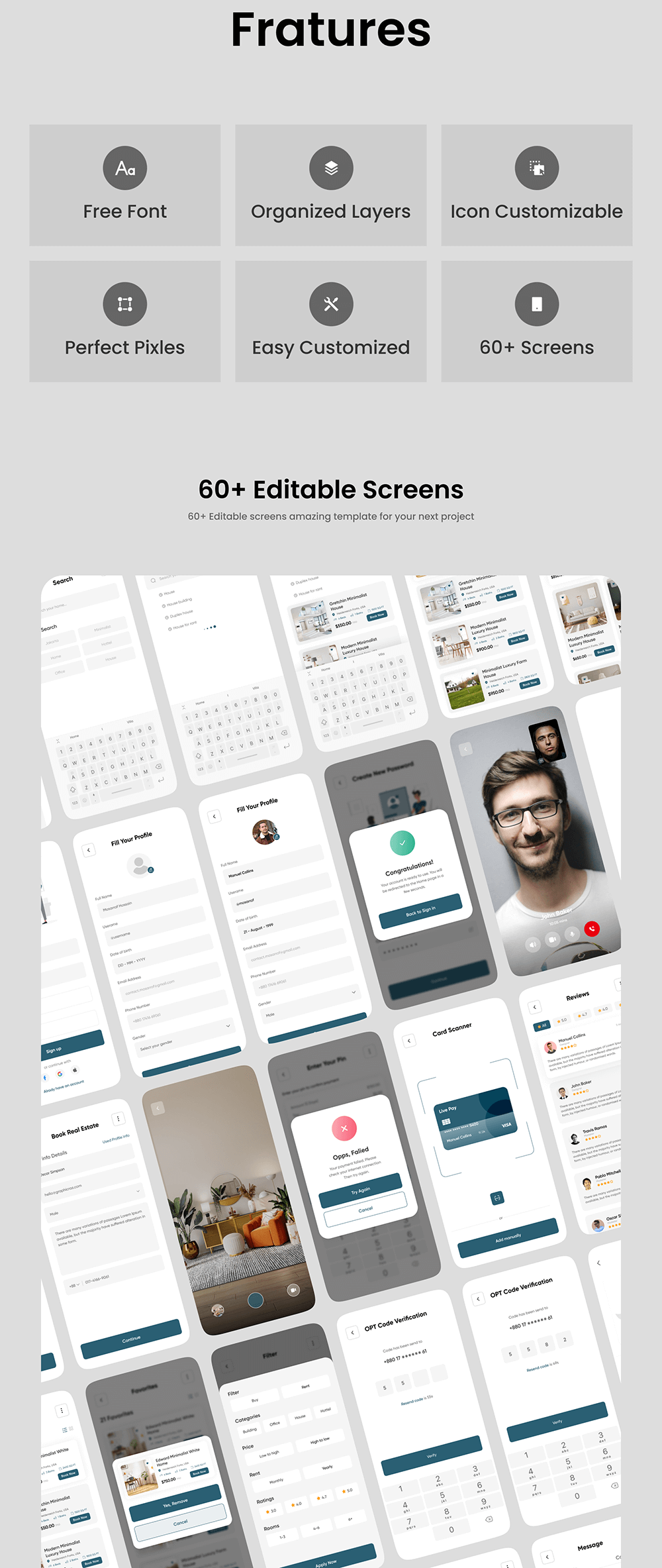 房地产App应用程序 UI 套件 APP UI sucaiwan.com