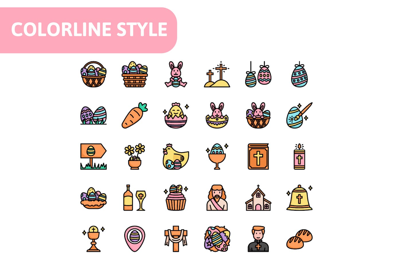 30个高质量的复活节图标 30 Easter Day Icons 图标素材 sucaiwan.com