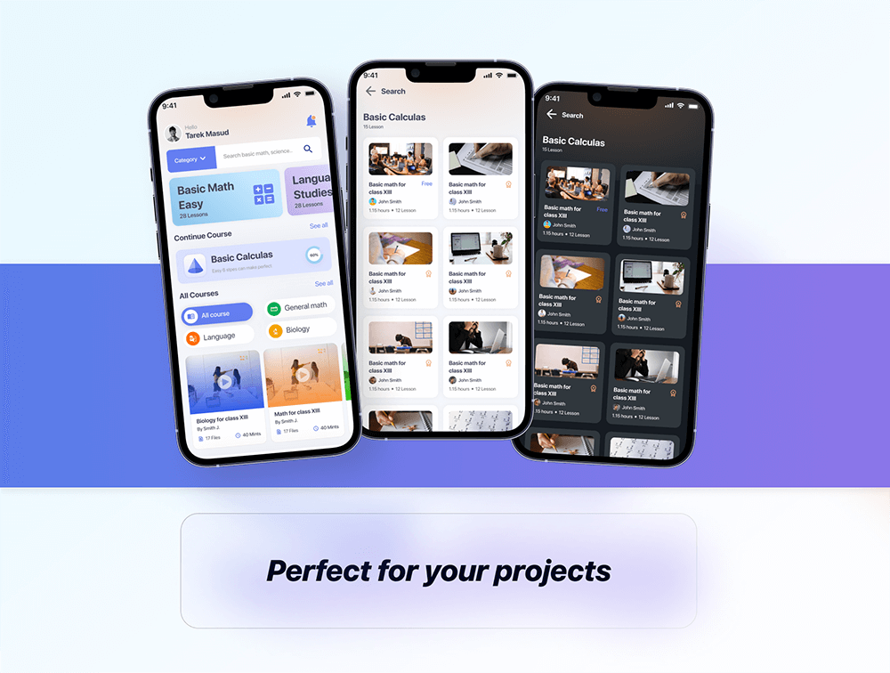 电子学习App应用程序UI套件 APP UI sucaiwan.com