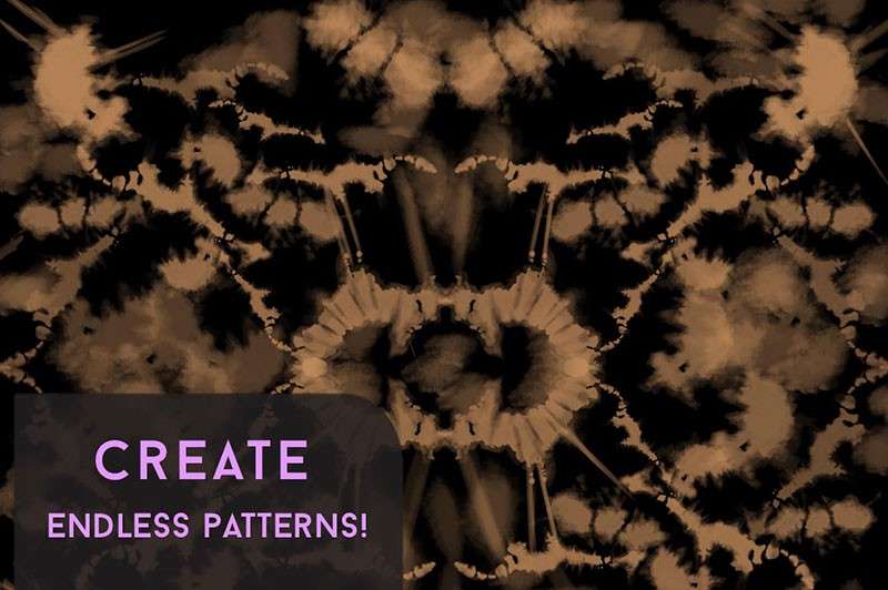 10个水墨扎染图案PS笔刷 笔刷资源 sucaiwan.com