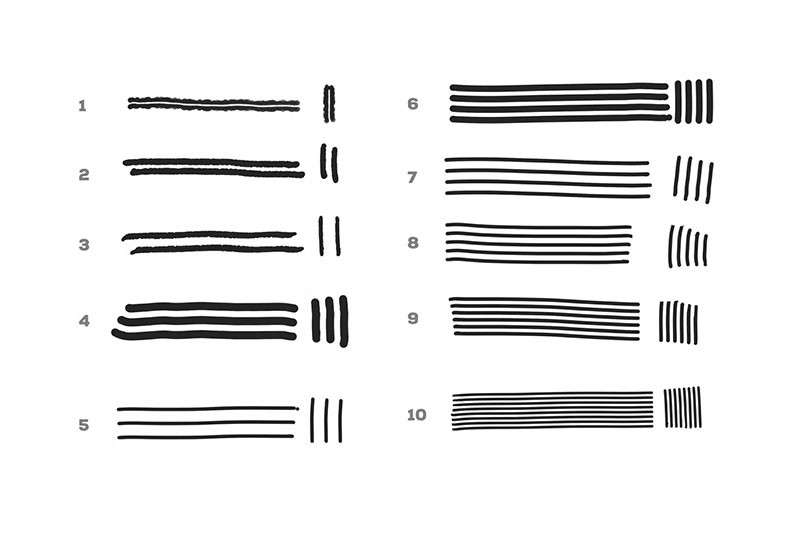 10支Procreate多线条效果笔刷 笔刷资源 sucaiwan.com