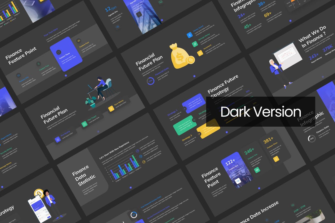 财务信息图表PPT模板 Finance Infographic PowerPoint Template 幻灯图表 sucaiwan.com