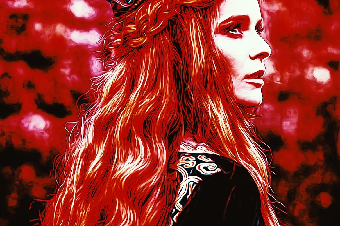 油画海报摄影效果ps动作 Oil Paint Posterizer Photoshop Action 插件预设 sucaiwan.com