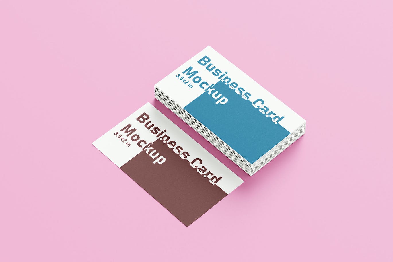 堆叠名片信息展示样机模板 Business Card Mockups 样机素材 sucaiwan.com