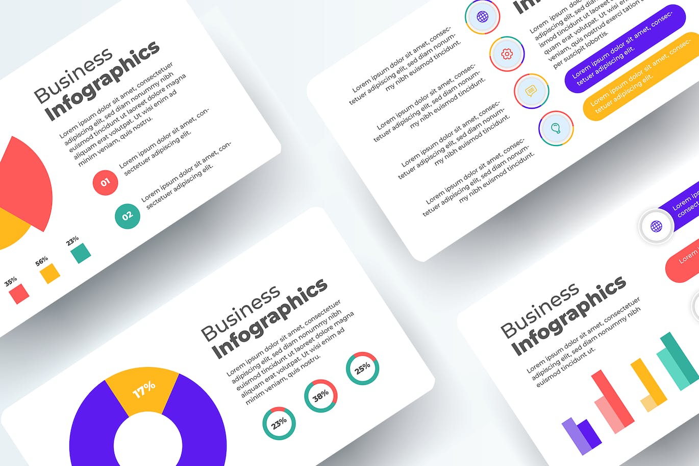 现代商业信息数据图表设计素材 Modern Business Infographics 幻灯图表 sucaiwan.com