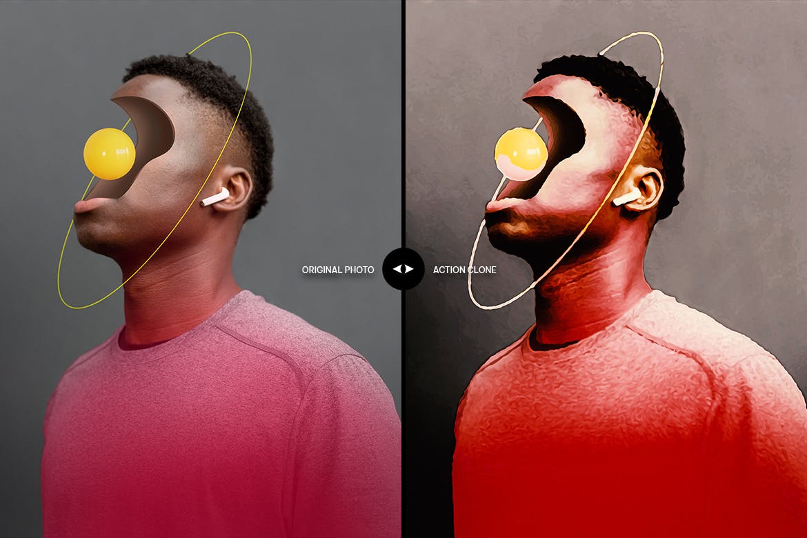 平滑艺术绘画效果照片处理PS动作 Smooth Art Painting Photoshop Action 插件预设 sucaiwan.com