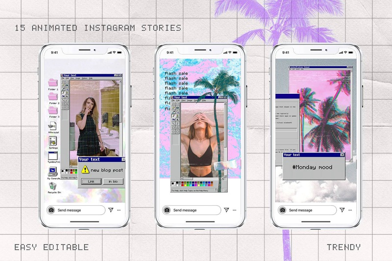 新潮复古未来感Win95元素全息渐变毛刺纹理贴纸像素化可编辑PSD模板 Old Computer Insta template Ps Canva 图片素材 第7张-素材湾丨精选海外优质设计素材资源 新潮复古未来感Win95元素全息渐变毛刺纹理贴纸像素化可编辑PSD模板 Old Computer Insta template Ps Canva 图片素材 sucaiwan.com