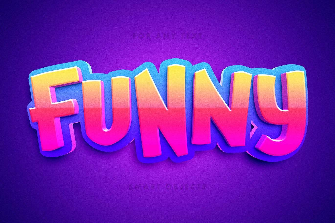 有趣的卡通3D文本效果 Funny Toon 3D Text Effect 设计素材 sucaiwan.com